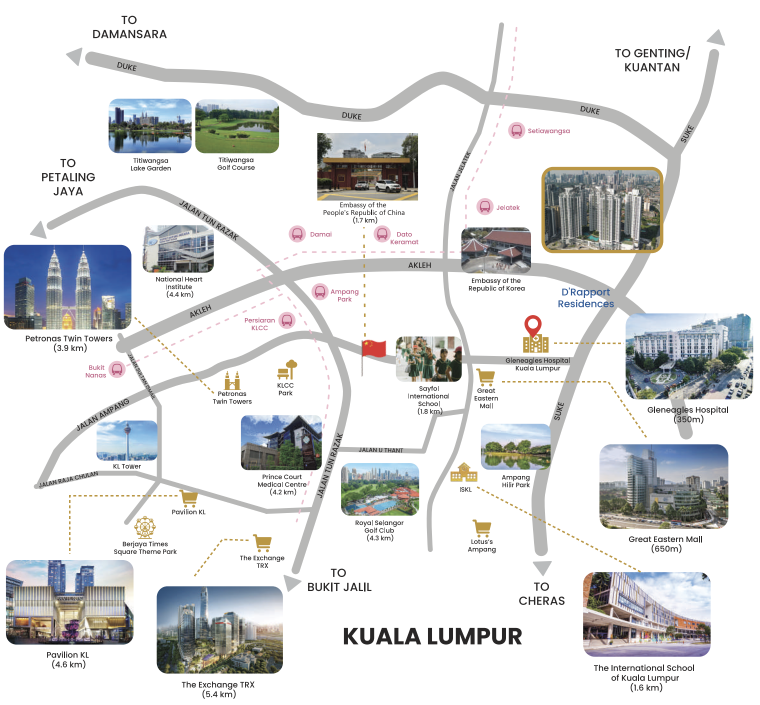 Map of Cappella Embassy Ampang Location